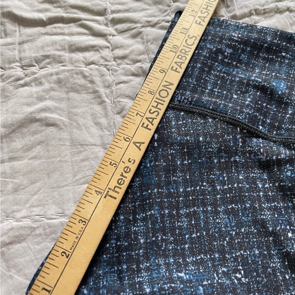 Wear It To Heart X Peloton Stardust Tweed High Rise Leggings: Blue Black - Picture 6 of 8